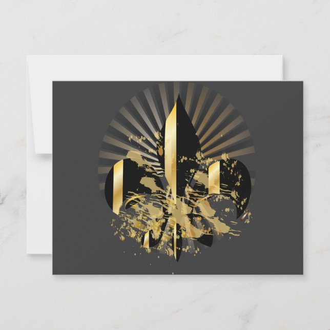 Fleur de Lis, texto personalizable (Anverso)