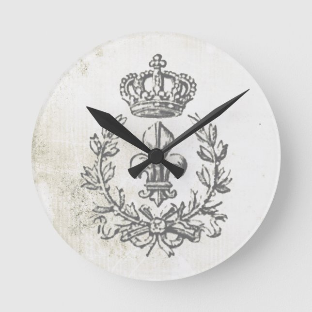 Fleur de Lis y reloj de pared de la Corona (Anverso)