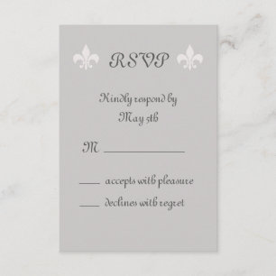 Fleur de Lise RSVP en Smokey Grays