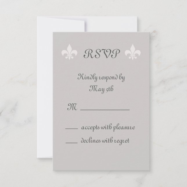 Fleur de Lise RSVP en Smokey Grays (Anverso)