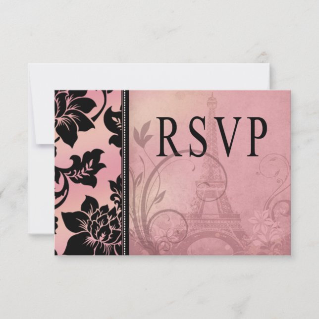 Fleur de Paris Eiffel Tower RSVP | Rosa (Anverso)