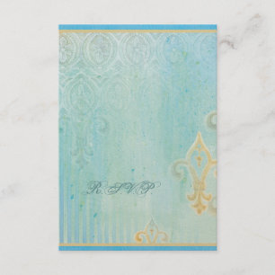 Fleur di Lys Damask 2 - casar la tarjeta de la