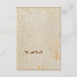 Fleur di Lys Damask 2 - Tarjeta de respuesta RSVP 