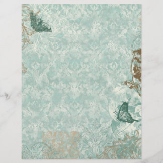 Fleur di Lys Damask - Hojas de presentación y rece