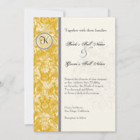 Fleur di Lys Damask - Invitación a la boda de most
