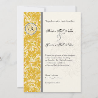 Fleur di Lys Damask - Invitación a la boda de most