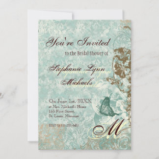 Fleur di Lys Damask - Invitación a la ducha de nov