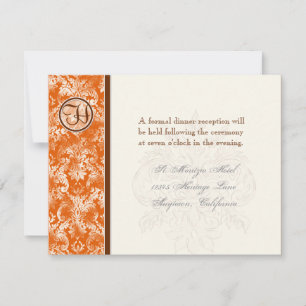 Fleur di Lys Damask - Invitación a la recepción Na