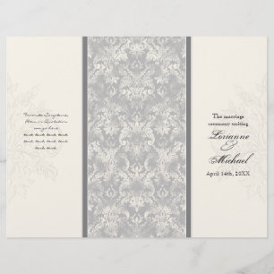 Fleur di Lys Damask - Programa de Bodas Formales G