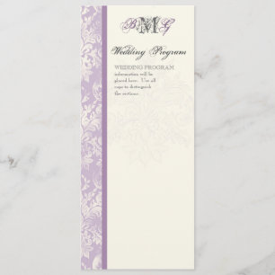 Fleur di Lys Damask - Programa de Bodas Lilac