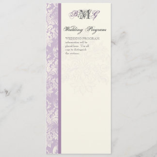 Fleur di Lys Damask - Programa de Bodas Lilac