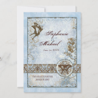 Fleur di Lys Damask vs2 - Invitación a la boda