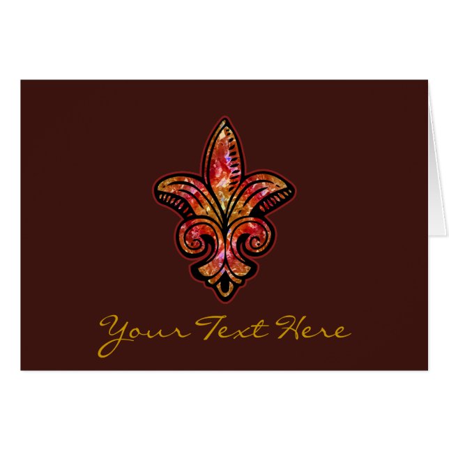 Fleur medieval - rojo (Anverso (Horizontal))