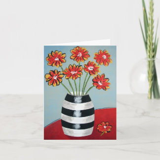 Fleurs y tarjeta del arte de las rayas