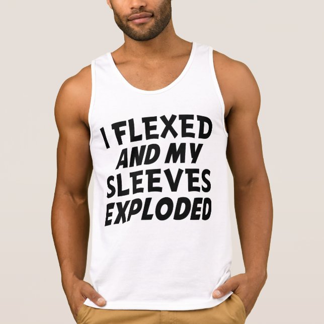 Flexed y mis mangas explotaron graciosa camiseta m (Anverso)