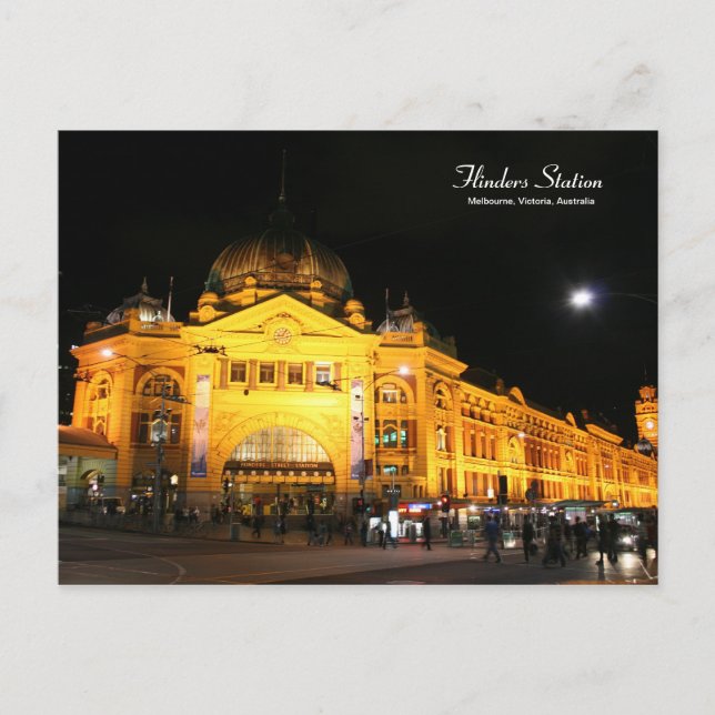 Flinders Station Melbourne Australia postal (Anverso)