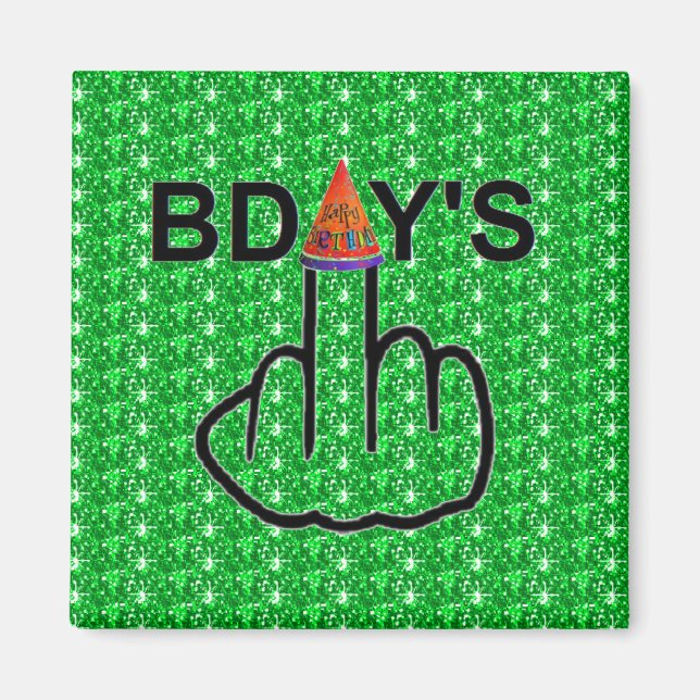 Flip de cumpleaños de imanes (Frente)