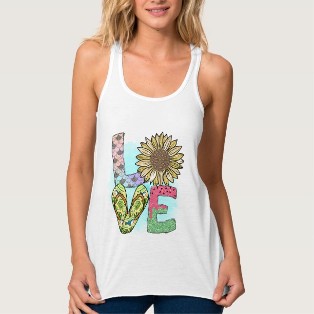 Flip Flip-Flops Summer Women Tank Top (Anverso)