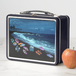 Flip Flop Beach Fiesta Retro Lunch Box