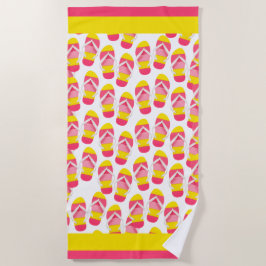 Flip Flopping' Like Crazy Beach Toalla
