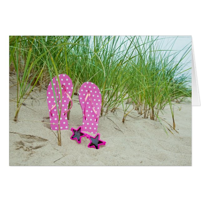 Flip-flops de puntos de polka rosa (Anverso (Horizontal))