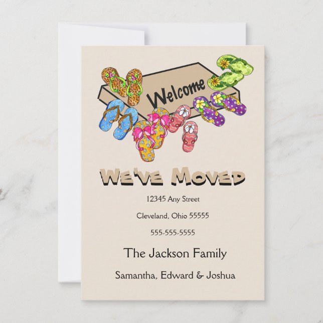 Flip Flops Moving Invitación (Anverso)