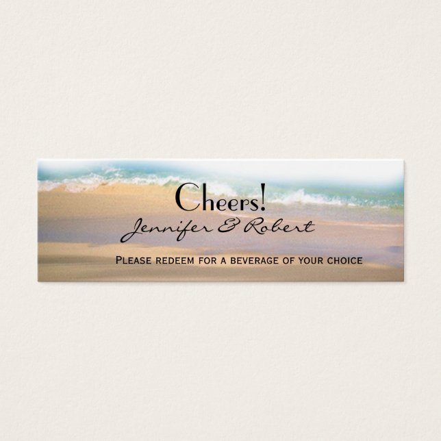 Flip Flops on the Beach Wedding Bebe Tickets (Frente)