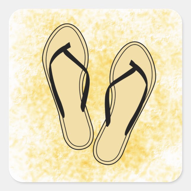 Flip Flops Pegatina negro (Anverso)