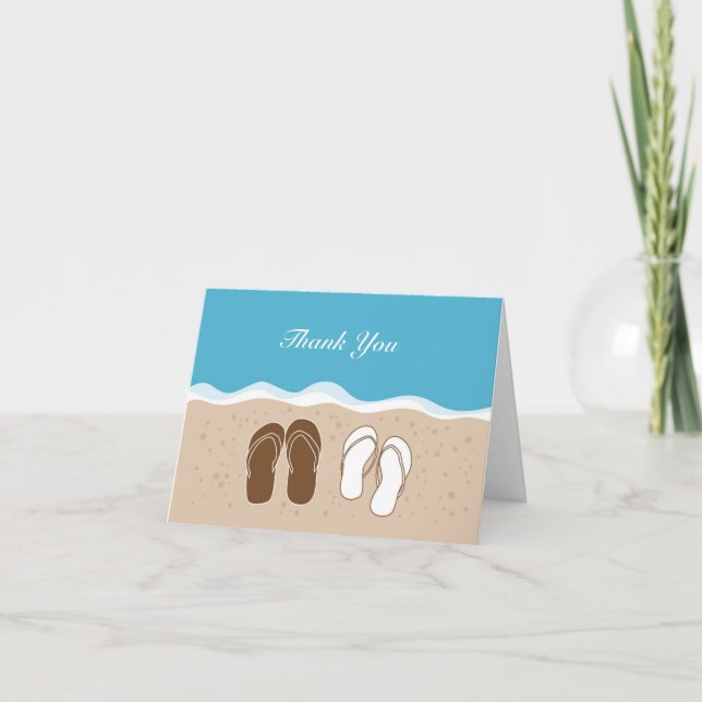 Flip Flops Su tarjeta de agradecimiento y ella (Anverso)