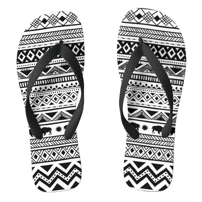 Flipflop Sandalias Boho Buffalo Tribal Pattern Boh (Plantilla)