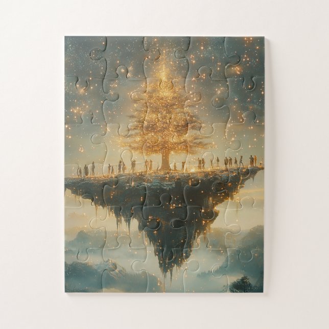Floating Christmas Tree Puzzle (Vertical)