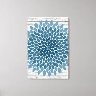 Flor - 150 Libro de invitados de lienzo con firma