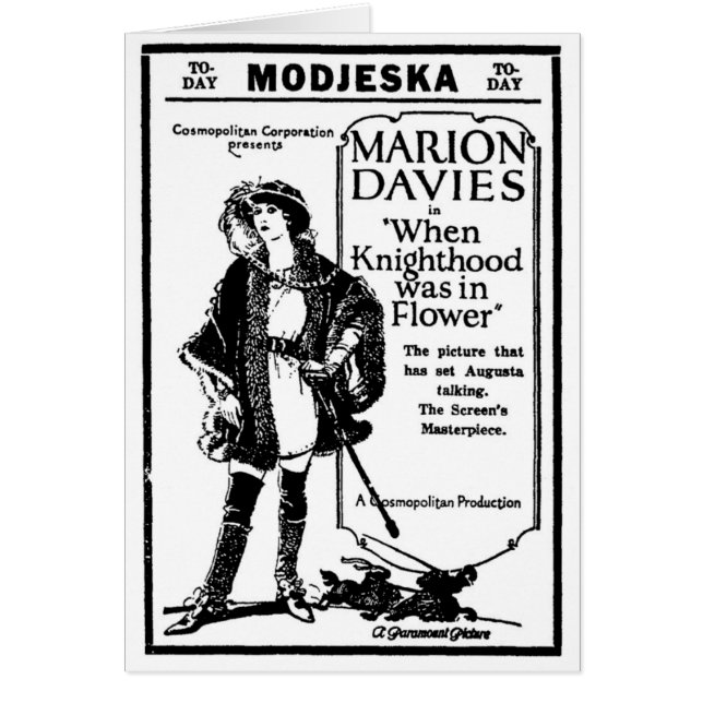 Flor 1923 del Knighthood de Marion Davies (Frente)