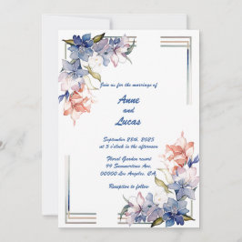 Flor 3 marco: Invitación a la boda personalizada
