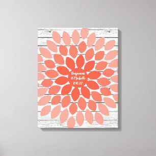 Flor - 50 Lienzo Signature Guest Book