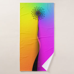 Flor abstracta arcoiris