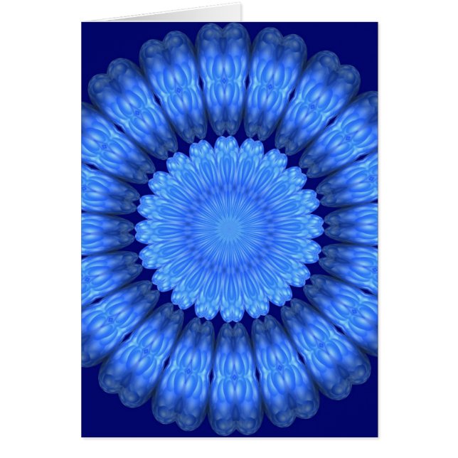Flor abstracta azul (Frente)