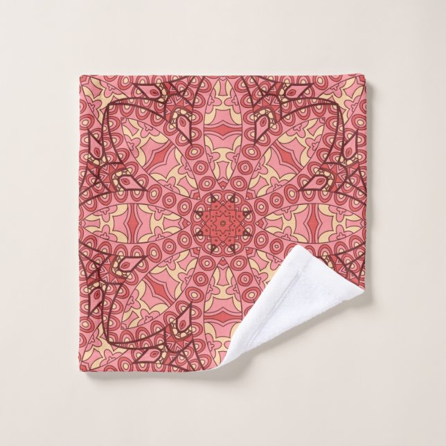 Flor abstracta mandala patrón étnico sin fisuras (Toallita)