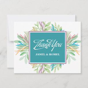 Flor acuarela 4 - Tarjeta de agradecimiento