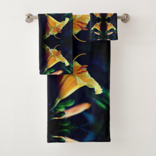 Flor amarilla Abstrae ducha de arte