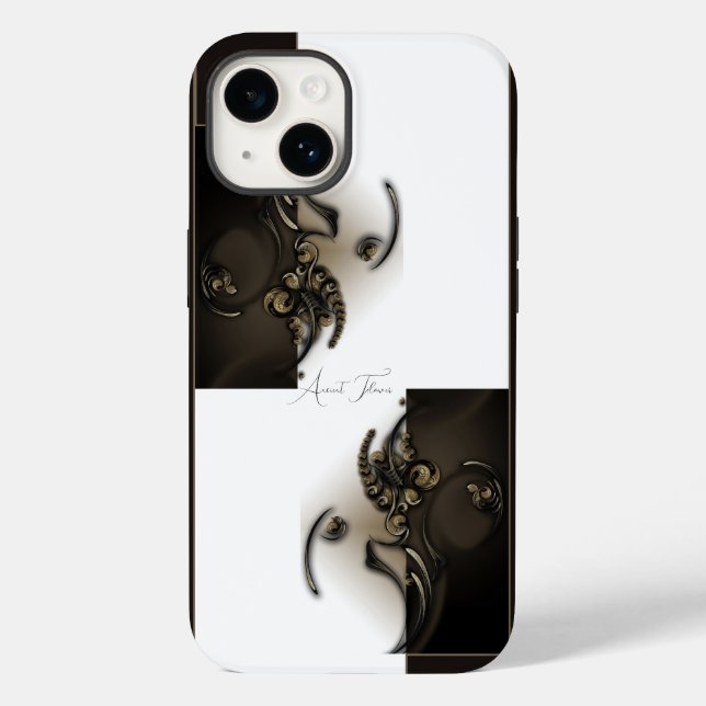 "Flor antigua", Funda Apple iPhone 14 (Reverso )