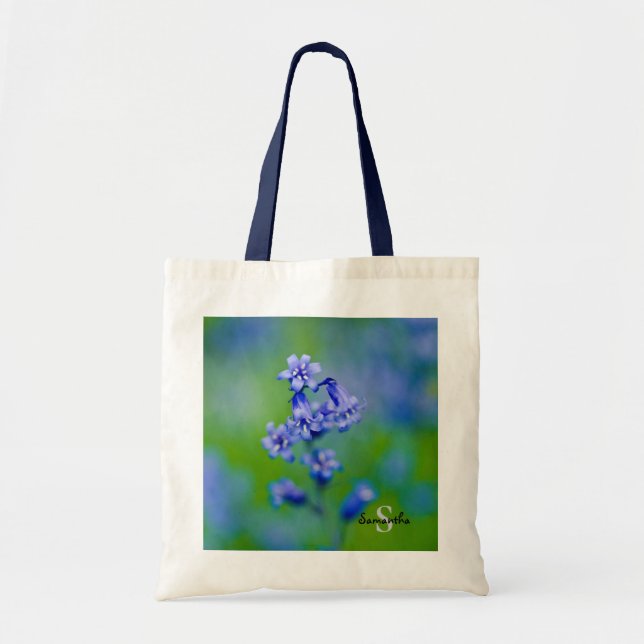Flor azul Bolsa de tocador (Frente)