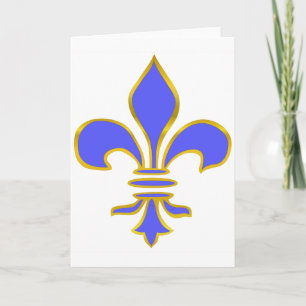Flor azul claro de lis - Tarjeta de felicitación