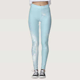 Flor azul Dandelion Leggings