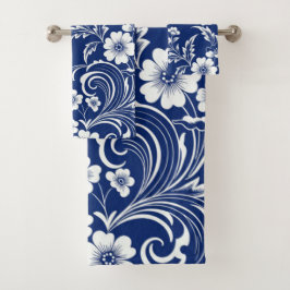 Flor azul de porcelana