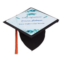 Flor azul elegante personalizada