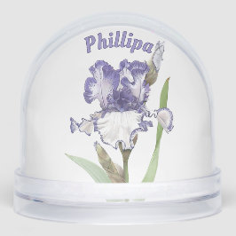 Flor azul Iris Arte botánico personalizado