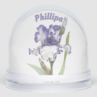 Flor azul Iris Arte botánico personalizado