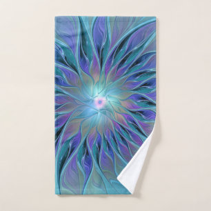 Flor Azul Púrpura Sueño Arte Abstracto Fractal