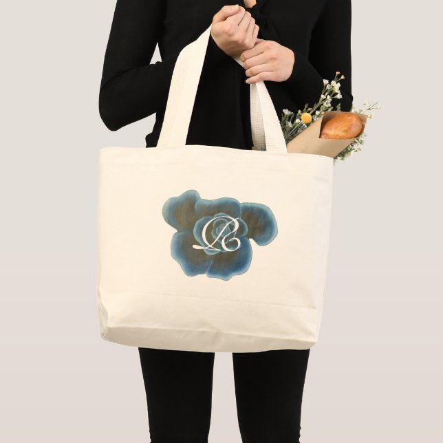Flor azul Rosa, bolsas monográficas, plantilla (Anverso (producto))